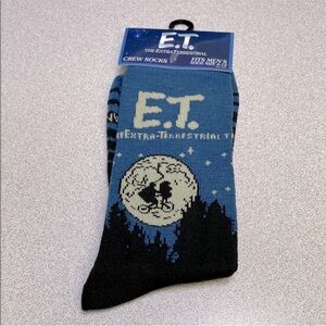 🌕🚲 E.T. The Extra-Terrestrial fun crew socks for men. Size 6-12. NWT